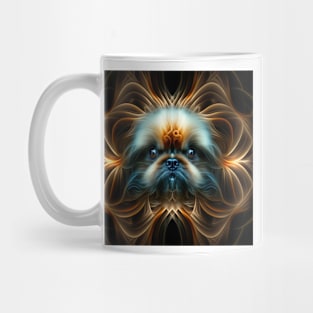 A Fractal Design of A Pekingese Mug